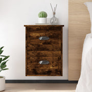 Wall-mounted nightstand 41.5x36x53 cm smoked oak look
