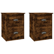 Nachtkastjes 2 St Wandgemonteerd 41,5X36X53 Cm Gerookt Eiken