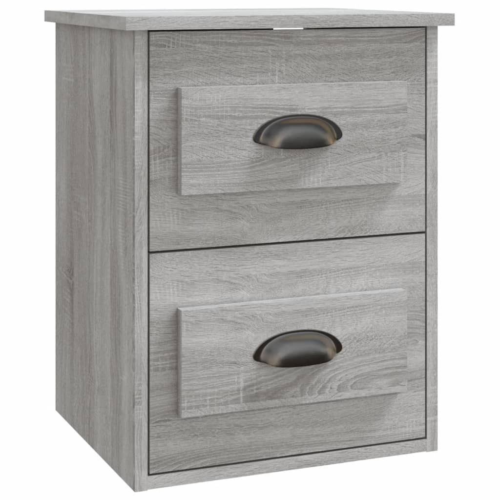 Nachtkastje Wandgemonteerd 41,5X36X53 Cm Grijs Sonoma Eiken