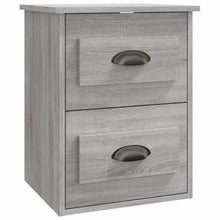 Nachtkastje Wandgemonteerd 41,5X36X53 Cm Grijs Sonoma Eiken