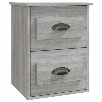 Nachtkastje Wandgemonteerd 41,5X36X53 Cm Grijs Sonoma Eiken