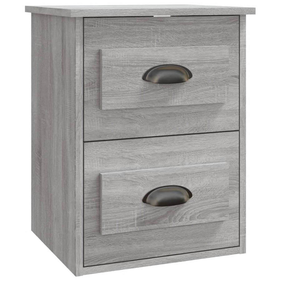 Nachtkastje Wandgemonteerd 41,5X36X53 Cm Grijs Sonoma Eiken