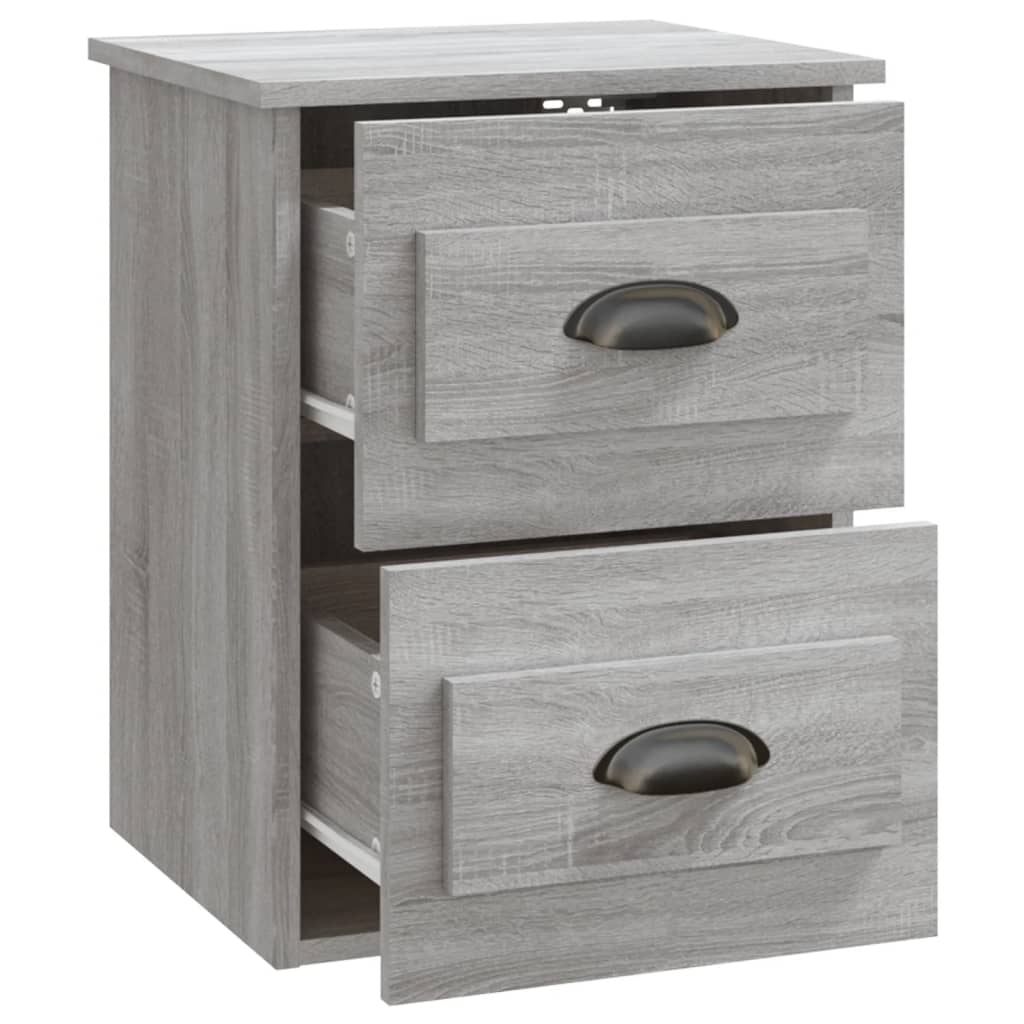 Nachtkastje Wandgemonteerd 41,5X36X53 Cm Grijs Sonoma Eiken