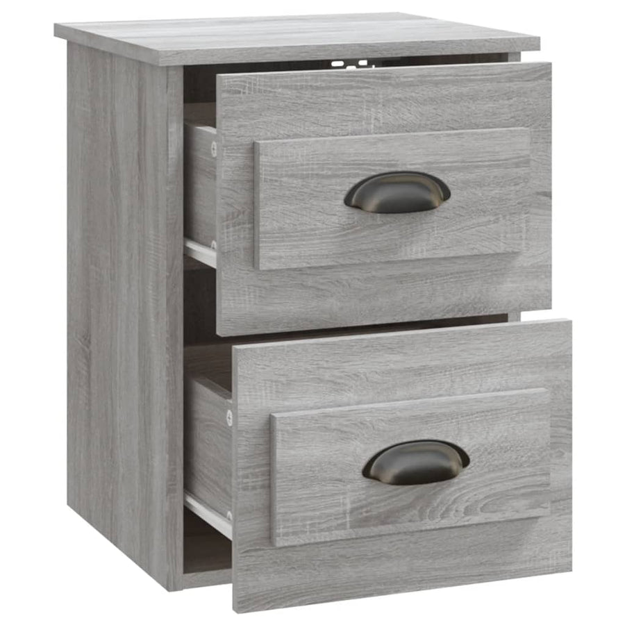 Nachtkastje Wandgemonteerd 41,5X36X53 Cm Grijs Sonoma Eiken