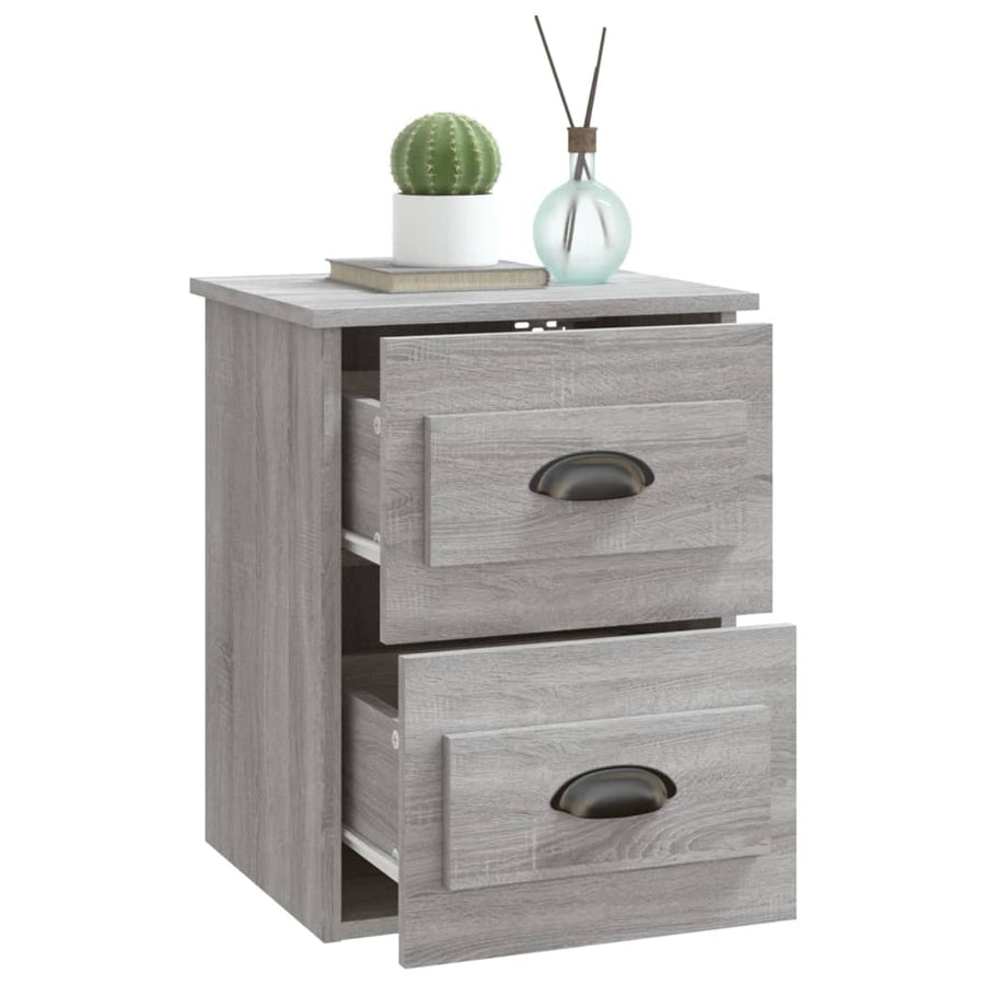 Nachtkastjes 2 St Wandgemonteerd 41,5X36X53 Cm Grijs Sonoma