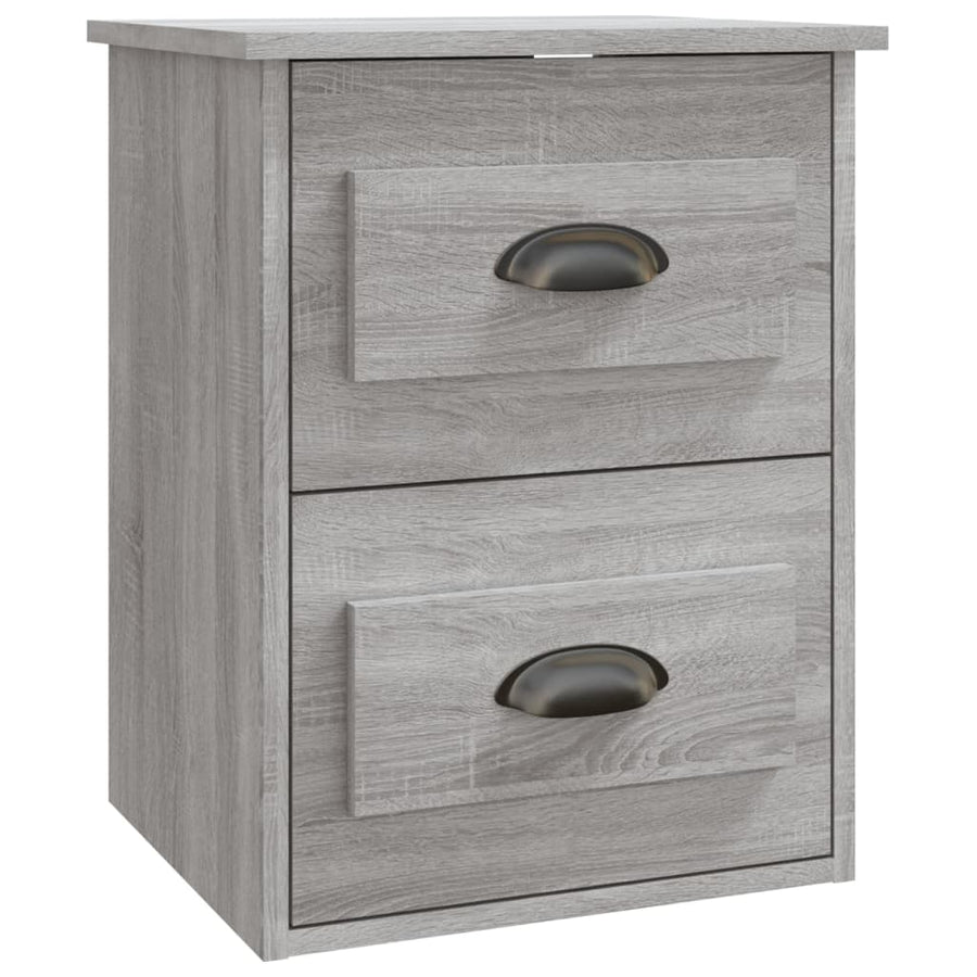 Nachtkastjes 2 St Wandgemonteerd 41,5X36X53 Cm Grijs Sonoma