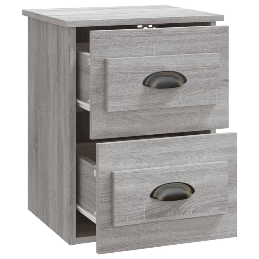 Nachtkastjes 2 St Wandgemonteerd 41,5X36X53 Cm Grijs Sonoma