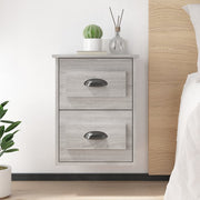 Wall-mounted nightstands 2 pcs 41.5x36x53 cm grey sonoma