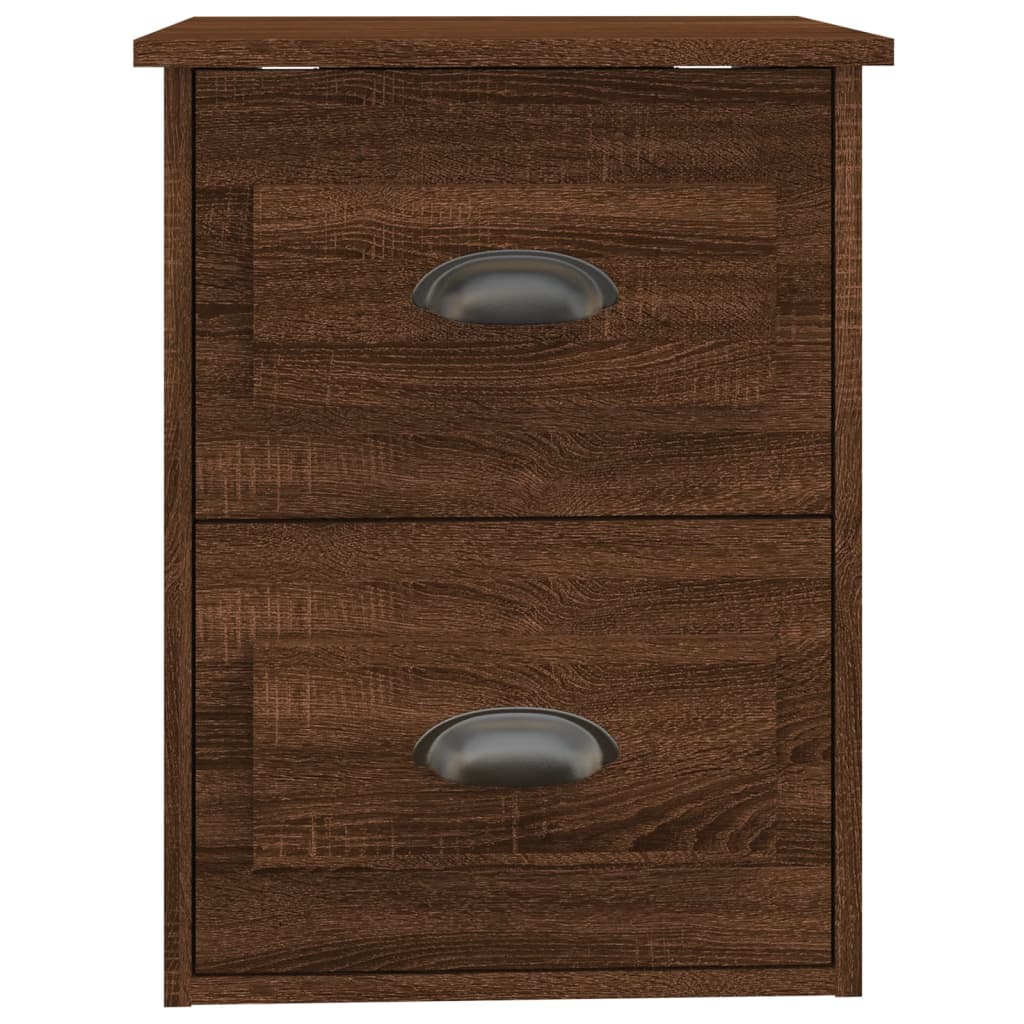 Nachtkastje Wandgemonteerd 41,5X36X53 Cm Bruin Eikenkleur