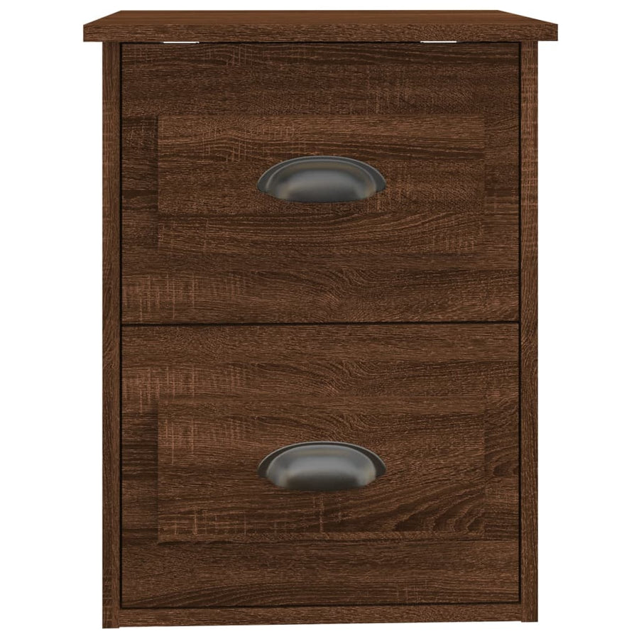 Nachtkastje Wandgemonteerd 41,5X36X53 Cm Bruin Eikenkleur