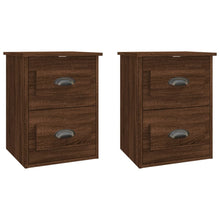 Nachtkastjes 2 St Wandgemonteerd 41,5X36X53 Cm Bruin Eikenkleur