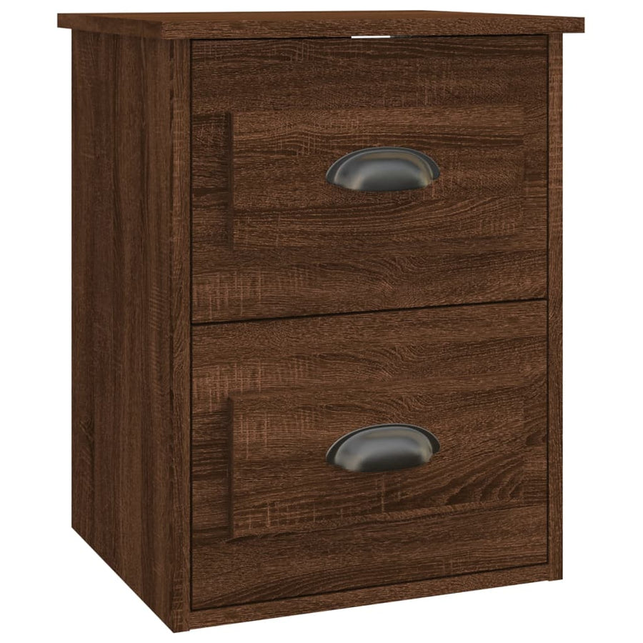 Nachtkastjes 2 St Wandgemonteerd 41,5X36X53 Cm Bruin Eikenkleur
