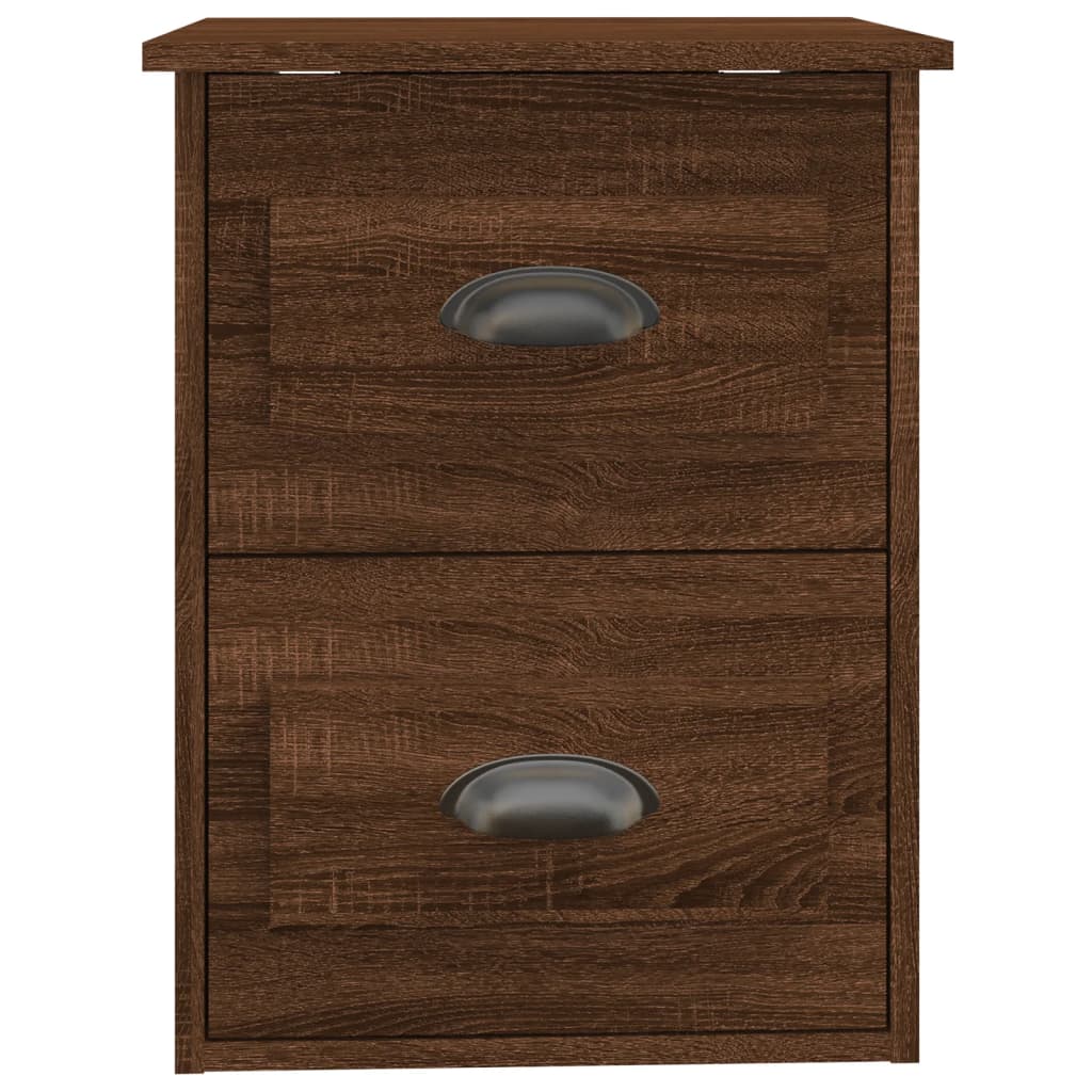 Nachtkastjes 2 St Wandgemonteerd 41,5X36X53 Cm Bruin Eikenkleur