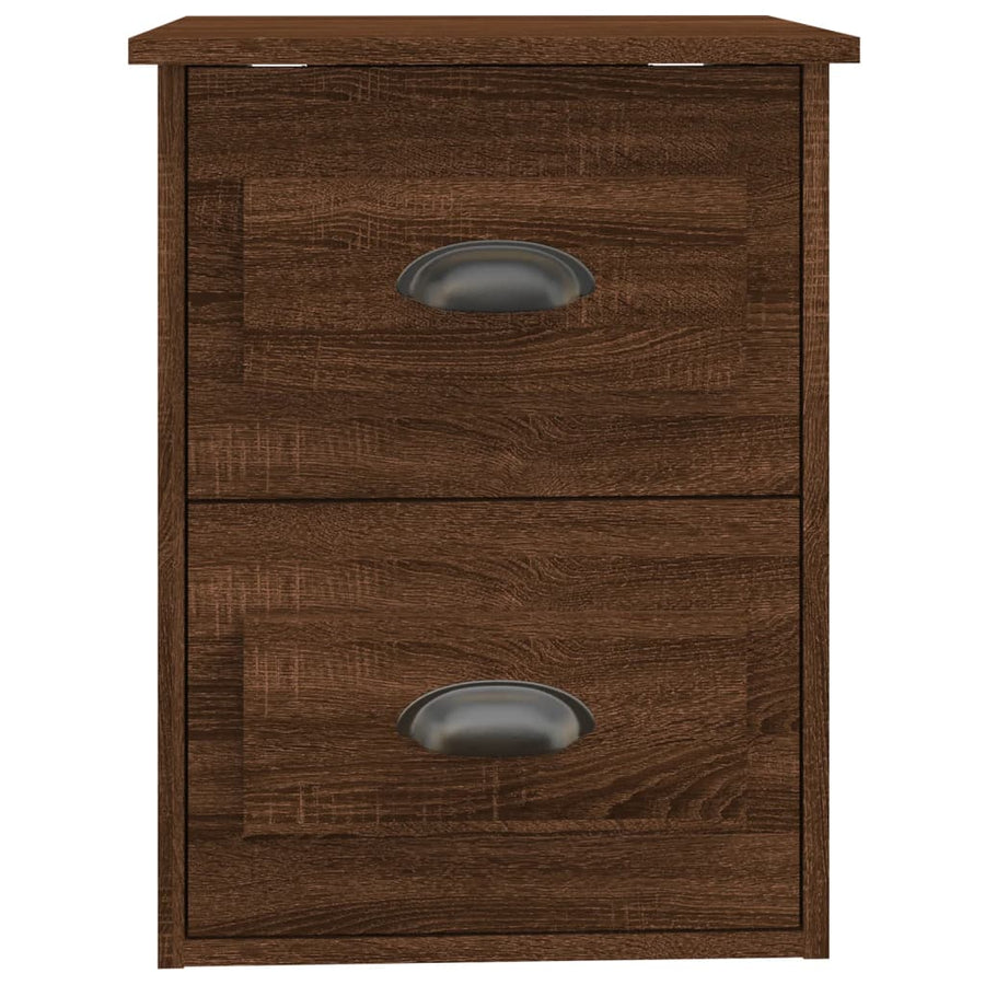Nachtkastjes 2 St Wandgemonteerd 41,5X36X53 Cm Bruin Eikenkleur