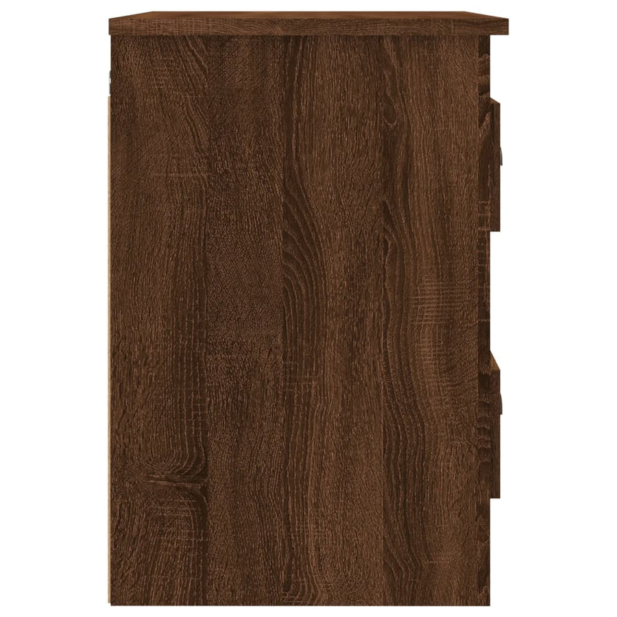 Nachtkastjes 2 St Wandgemonteerd 41,5X36X53 Cm Bruin Eikenkleur