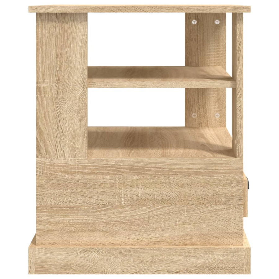 Bijzettafel 50X50X60 Cm Bewerkt Hout Kleurig Sonoma eiken