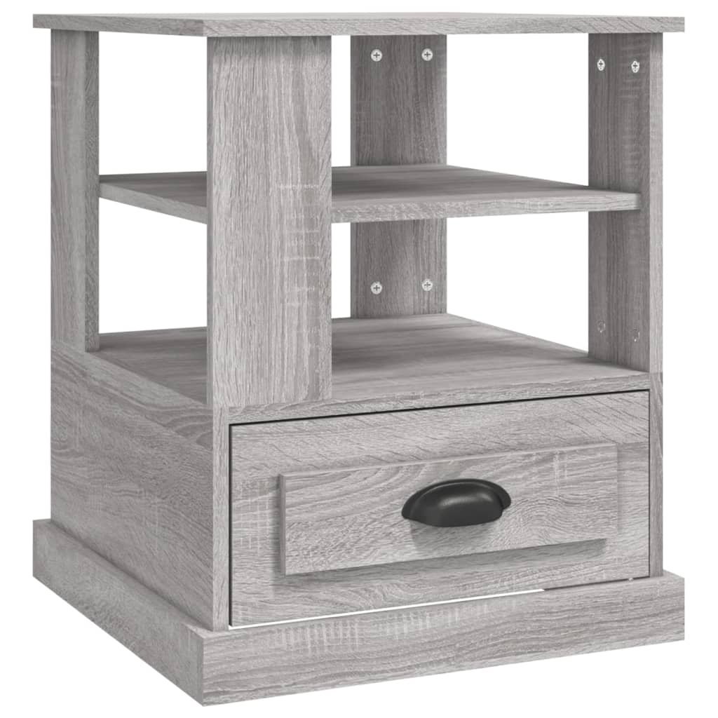 Bijzettafel 50X50X60 Cm Bewerkt Hout Grijs Sonoma Eikenkleurig