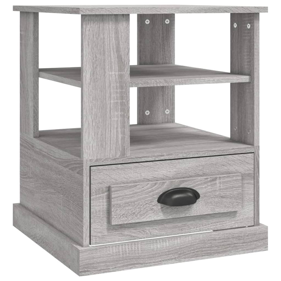 Bijzettafel 50X50X60 Cm Bewerkt Hout Grijs Sonoma Eikenkleurig