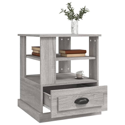 Bijzettafel 50X50X60 Cm Bewerkt Hout Grijs Sonoma Eikenkleurig