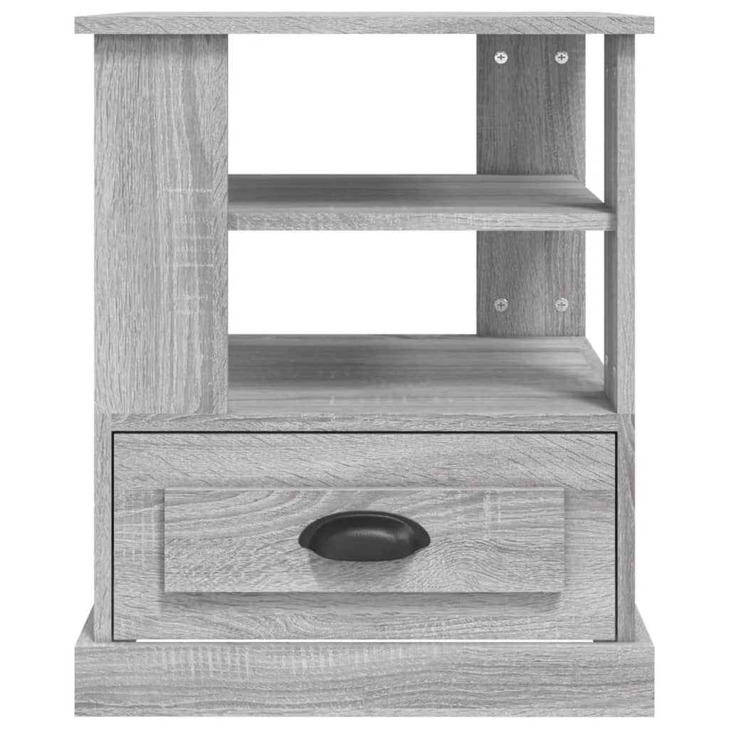 Bijzettafel 50X50X60 Cm Bewerkt Hout Grijs Sonoma Eikenkleurig