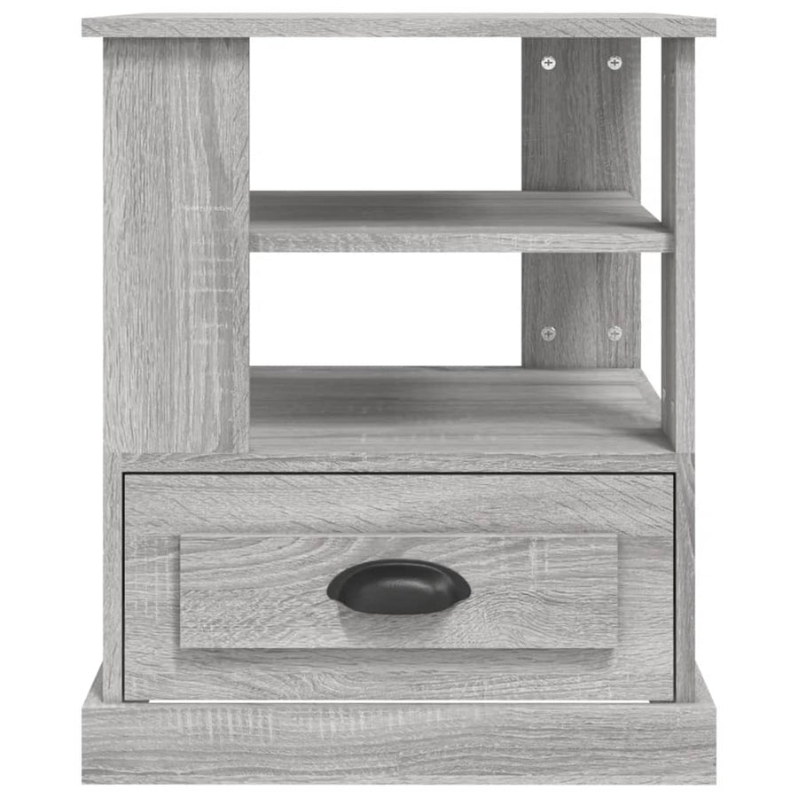 Bijzettafel 50X50X60 Cm Bewerkt Hout Grijs Sonoma Eikenkleurig