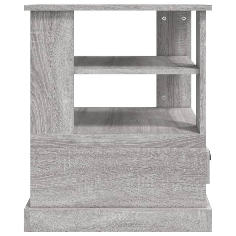 Bijzettafel 50X50X60 Cm Bewerkt Hout Grijs Sonoma Eikenkleurig