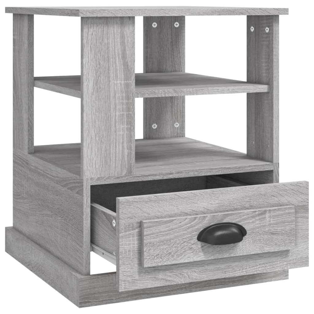 Bijzettafel 50X50X60 Cm Bewerkt Hout Grijs Sonoma Eikenkleurig