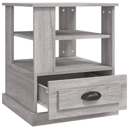 Bijzettafel 50X50X60 Cm Bewerkt Hout Grijs Sonoma Eikenkleurig