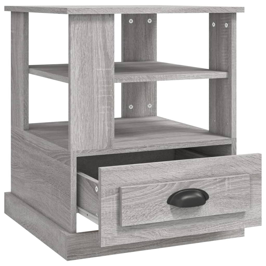 Bijzettafel 50X50X60 Cm Bewerkt Hout Grijs Sonoma Eikenkleurig