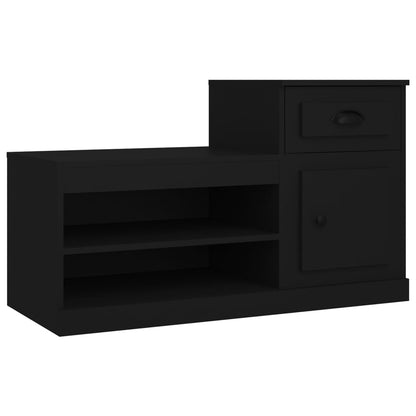 Schoenenkast 00X42X60 Cm Bewerkt Hout Zwart