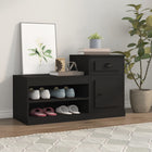 Shoe cabinet 100x42x60 cm engineered wood black