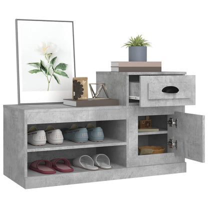 Schoenenkast 00X42X60 Cm Bewerkt Hout Betongrijs
