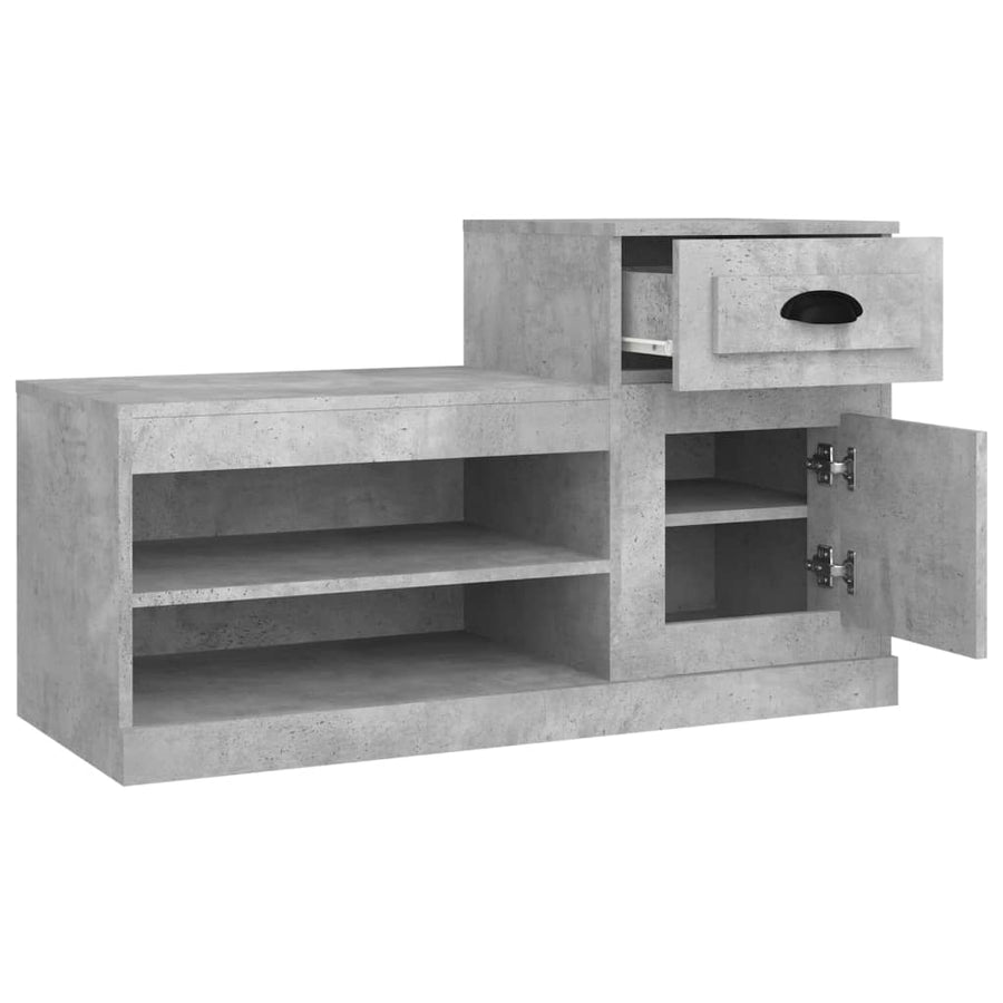 Schoenenkast 00X42X60 Cm Bewerkt Hout Betongrijs