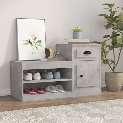 Schoenenkast 00X42X60 Cm Bewerkt Hout Betongrijs