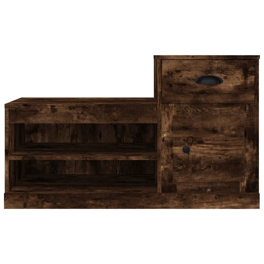 Schoenenkast 100X42X60 Cm Bewerkt Hout Gerookt Eikenkleurig