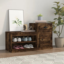 Schoenenkast 100X42X60 Cm Bewerkt Hout Gerookt Eikenkleurig