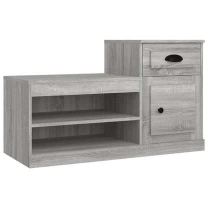 Schoenenkast 00X42X60 Cm Bewerkt Hout Eikenkleur Grijs sonoma