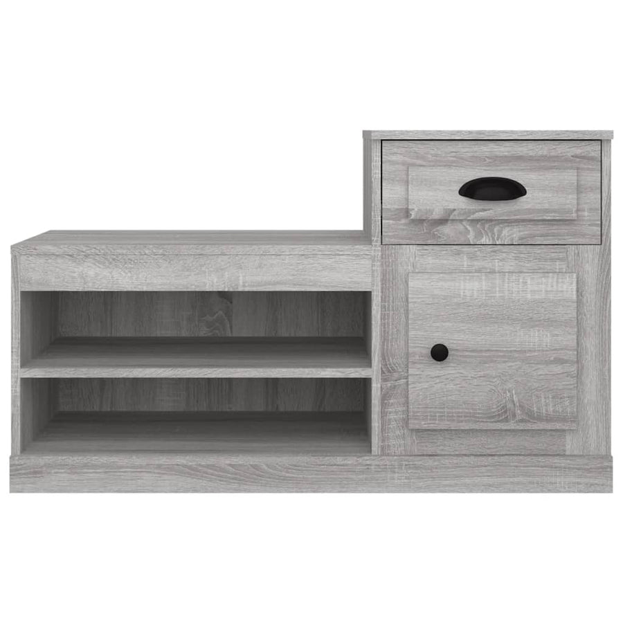 Schoenenkast 00X42X60 Cm Bewerkt Hout Eikenkleur Grijs sonoma