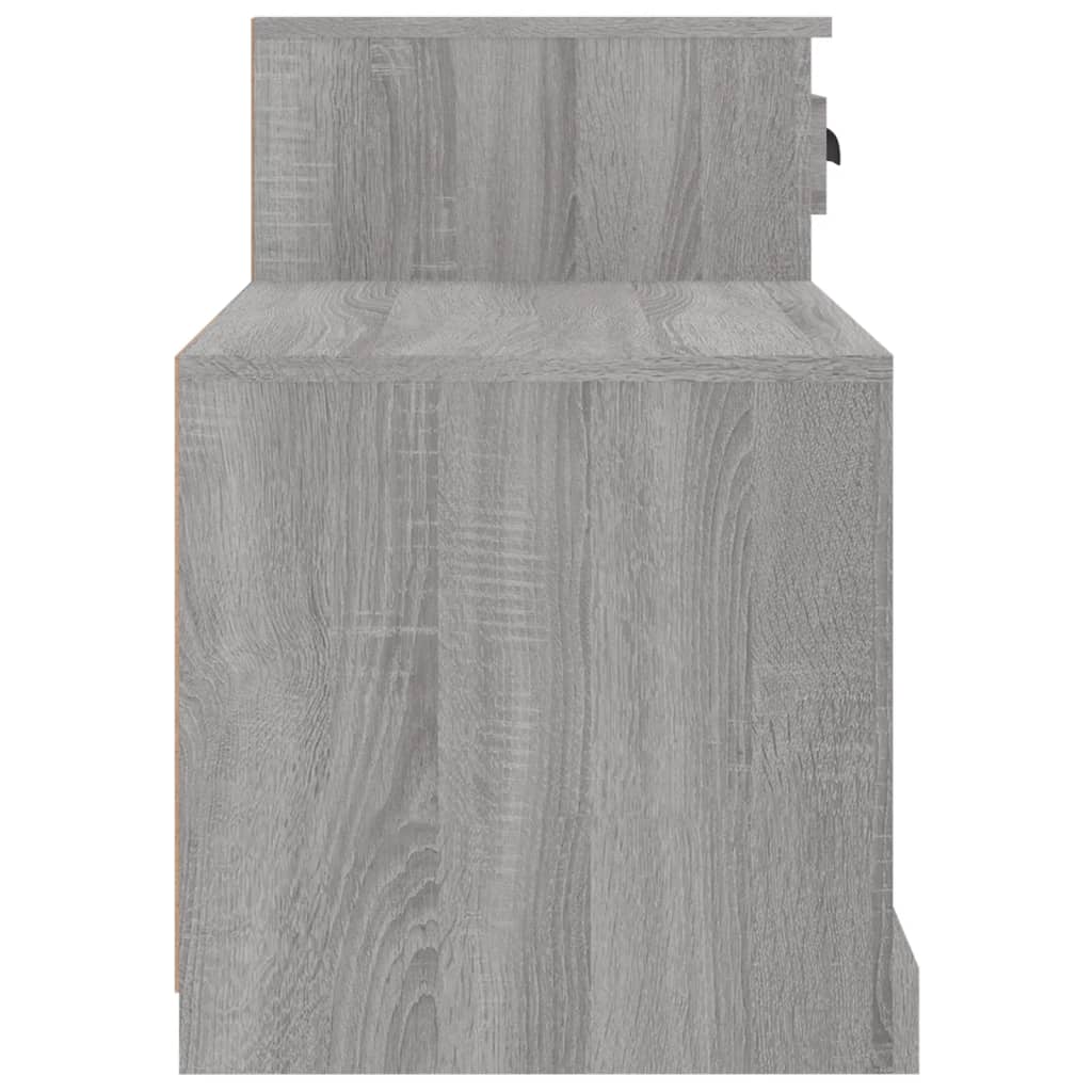 Schoenenkast 00X42X60 Cm Bewerkt Hout Eikenkleur Grijs sonoma