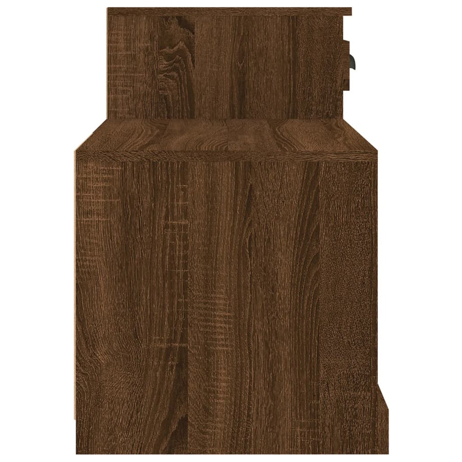 Schoenenkast 100X42X60 Cm Bewerkt Hout Bruin Eikenkleur