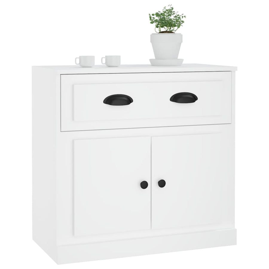 Dressoir 70X35,5X67,5 Cm Bewerkt Hout Wit