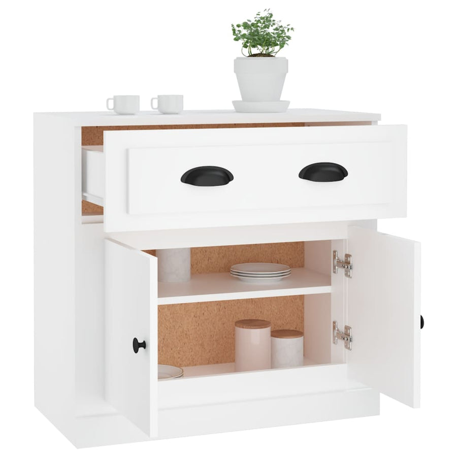 Dressoir 70X35,5X67,5 Cm Bewerkt Hout Wit