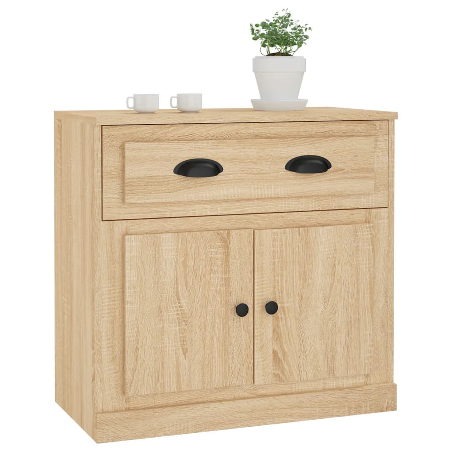 Dressoir 70X35,5X67,5 Cm Bewerkt Hout Kleurig Sonoma eiken