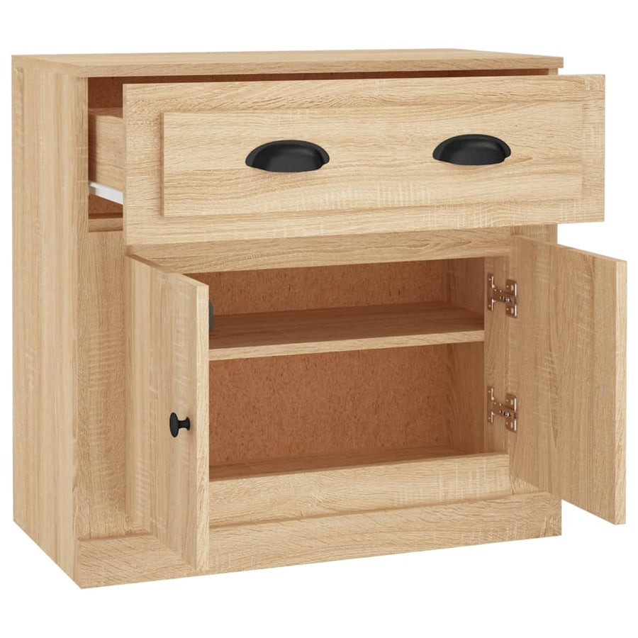 Dressoir 70X35,5X67,5 Cm Bewerkt Hout Kleurig Sonoma eiken