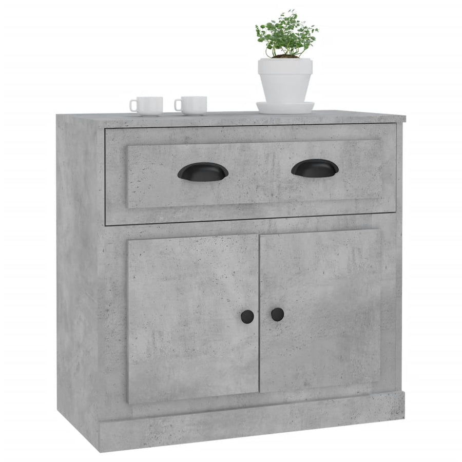 Dressoir 70X35,5X67,5 Cm Bewerkt Hout Betongrijs