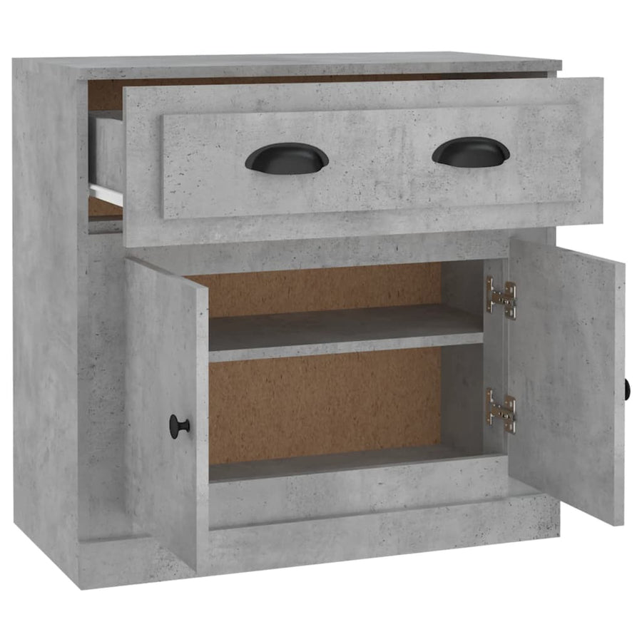 Dressoir 70X35,5X67,5 Cm Bewerkt Hout Betongrijs