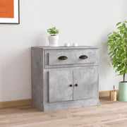 Dressoir 70x35,5x67,5 cm bewerkt hout betongrijs