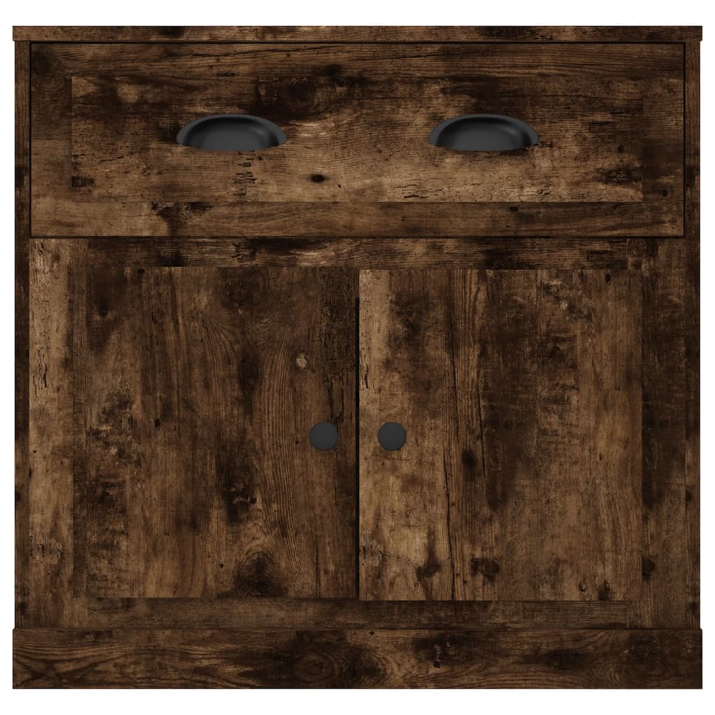 Dressoir 70x35,5x67,5 cm bewerkt hout gerookt eikenkleurig