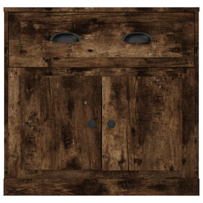 Dressoir 70x35,5x67,5 cm bewerkt hout gerookt eikenkleurig
