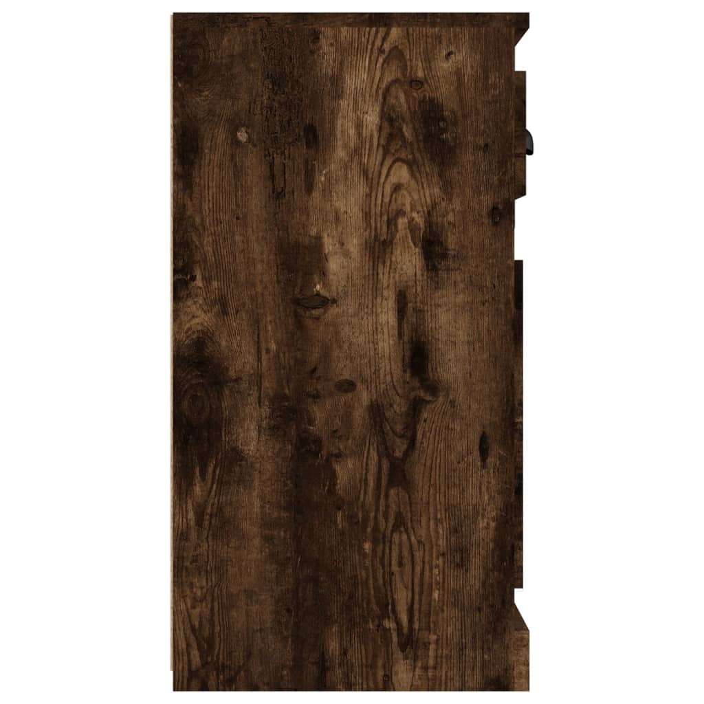 Dressoir 70x35,5x67,5 cm bewerkt hout gerookt eikenkleurig